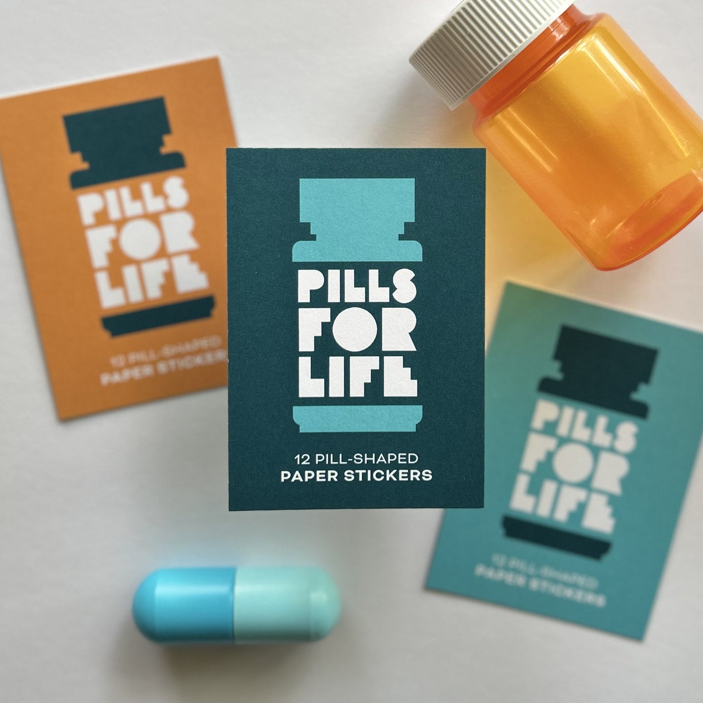 PILLS FOR LIFE | BEGIN AGAIN Planner & Journal Paper Stickers